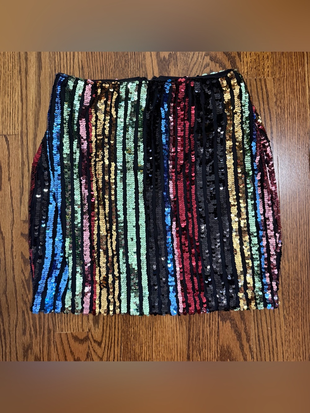 Lulus Sparkly Sequined Multicolor Mini Skirt Size Small